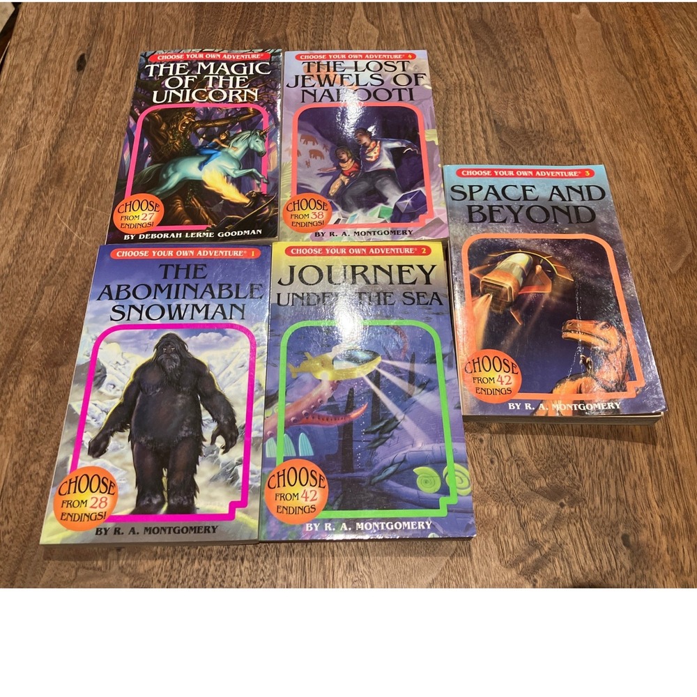 Choose Your Own Adventure Book Lot 5 Books Abominable Snowman Journey‎ Under Sea